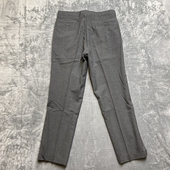 Vintage Tailors Row By Deansgate Worsted Wool Cuffed Pants Men’s Size 38x37 Gray - Picture 2 of 11